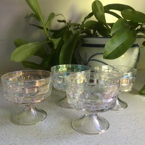 Vintage iridescent ice cream cups